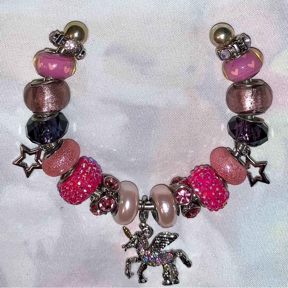 Handmade Unicorn Themed Bracelet.